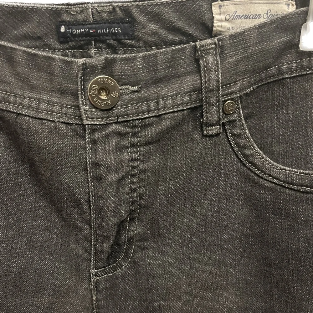 Black Denim Bermuda Cutoffs Size 12